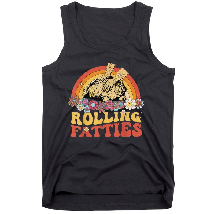 Fat Kitten Cat Rolling Fatties Cute Kitty Owner Tank Top