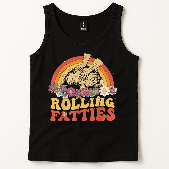 Fat Kitten Cat Rolling Fatties Cute Kitty Owner Tank Top