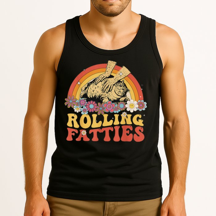 Fat Kitten Cat Rolling Fatties Cute Kitty Owner Tank Top