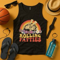 Fat Kitten Cat Rolling Fatties Cute Kitty Owner Tank Top