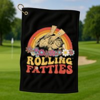 Fat Kitten Cat Rolling Fatties Cute Kitty Owner Golf Towel