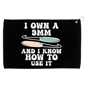 Funny Knitting Crocheting Crochet Lovers Knitters Gift Grommeted Golf Towel