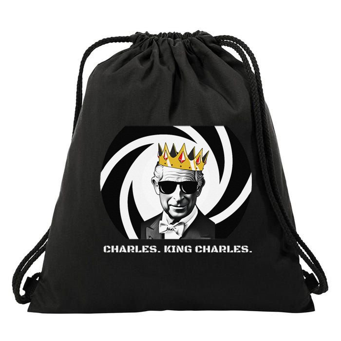 Funny King Charles III Coronation Party British Humour Fun Drawstring Bag