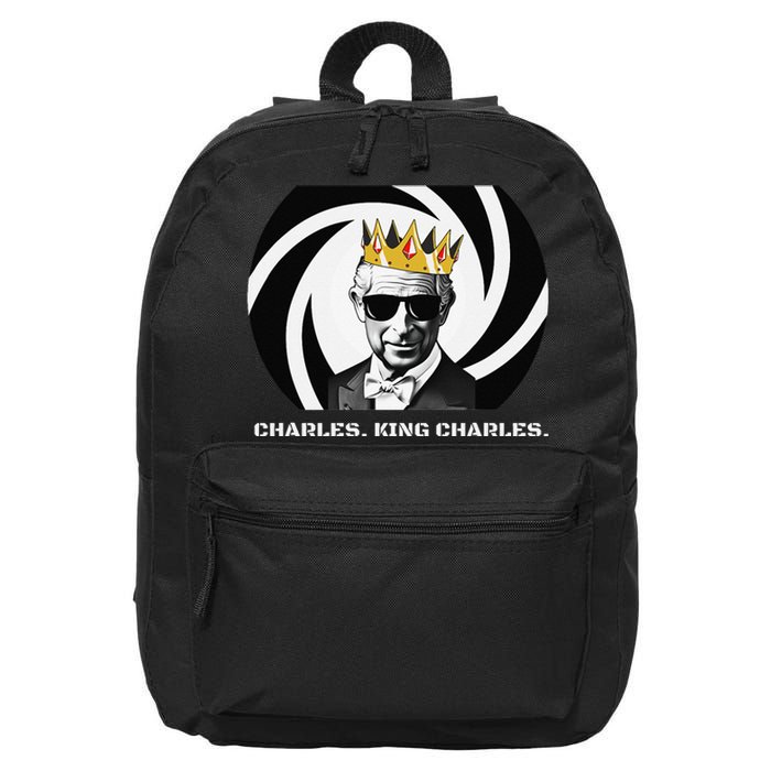 Funny King Charles III Coronation Party British Humour Fun 16 in Basic Backpack