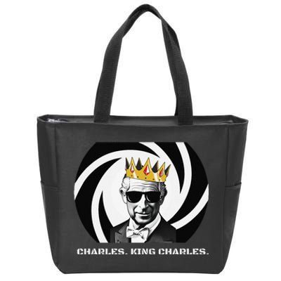 Funny King Charles III Coronation Party British Humour Fun Zip Tote Bag