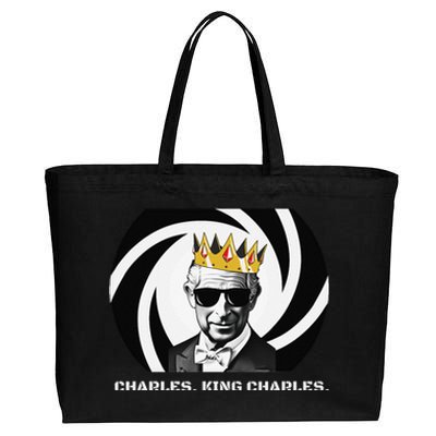 Funny King Charles III Coronation Party British Humour Fun Cotton Canvas Jumbo Tote