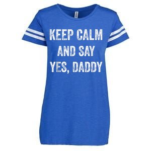 Funny Keep Calm Yes Daddy BDSM Kink Sex Lover Xmas Enza Ladies Jersey Football T-Shirt