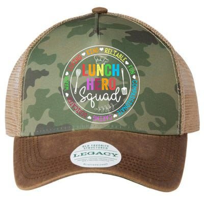 Funny Kind Caring Lunch Lady Outffit School Lunch Hero Squad Great Gift Legacy Tie Dye Trucker Hat