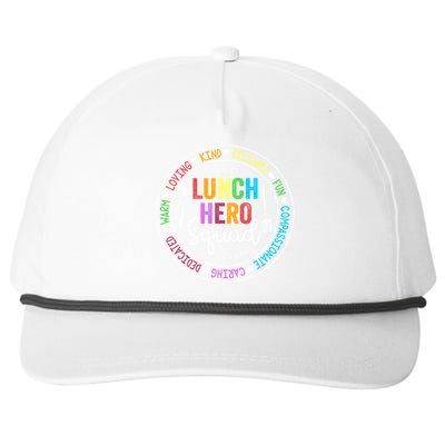 Funny Kind Caring Lunch Lady Outffit School Lunch Hero Squad Great Gift Snapback Five-Panel Rope Hat