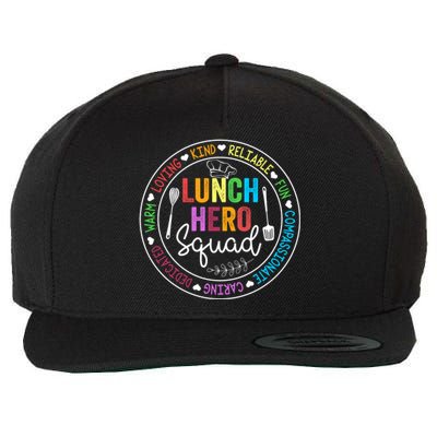 Funny Kind Caring Lunch Lady Outffit School Lunch Hero Squad Great Gift Wool Snapback Cap