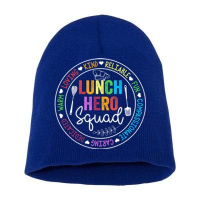 Funny Kind Caring Lunch Lady Outffit School Lunch Hero Squad Great Gift Short Acrylic Beanie