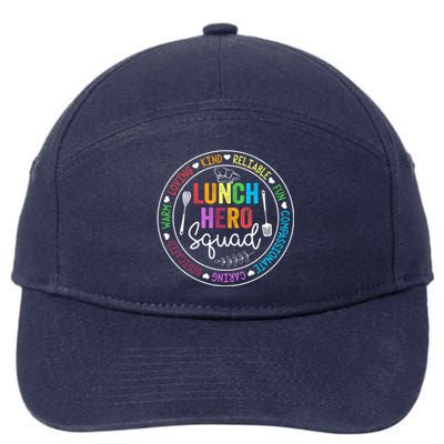 Funny Kind Caring Lunch Lady Outffit School Lunch Hero Squad Great Gift 7-Panel Snapback Hat