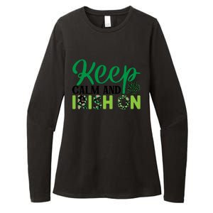 Funny Keep Calm And Irish On St Patricks Day Womens CVC Long Sleeve Shirt