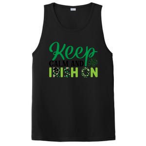 Funny Keep Calm And Irish On St Patricks Day PosiCharge Competitor Tank