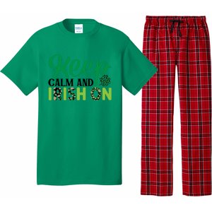 Funny Keep Calm And Irish On St Patricks Day Pajama Set