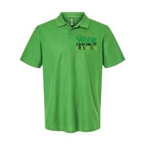 Funny Keep Calm And Irish On St Patricks Day Softstyle Adult Sport Polo