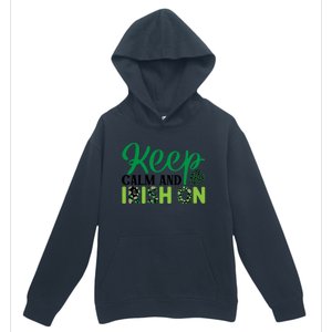 Funny Keep Calm And Irish On St Patricks Day Urban Pullover Hoodie