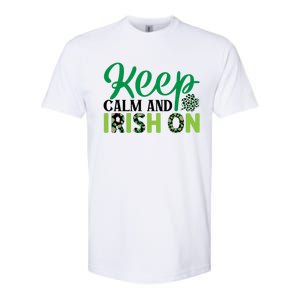 Funny Keep Calm And Irish On St Patricks Day Softstyle CVC T-Shirt