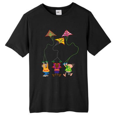 Flying Kites Cartoon Gift Tall Fusion ChromaSoft Performance T-Shirt