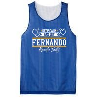 Fernando Keep Calm And Let Fernando Handle That Meaningful Gift Mesh Reversible Basketball Jersey Tank