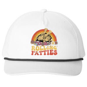 Fat Kitten Cat Rolling Fatties Cute Kitty Owner Snapback Five-Panel Rope Hat