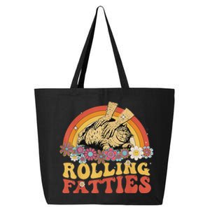 Fat Kitten Cat Rolling Fatties Cute Kitty Owner 25L Jumbo Tote