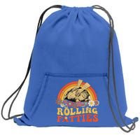 Fat Kitten Cat Rolling Fatties Cute Kitty Owner Sweatshirt Cinch Pack Bag