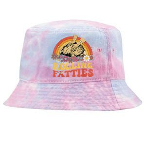 Fat Kitten Cat Rolling Fatties Cute Kitty Owner Tie-Dyed Bucket Hat