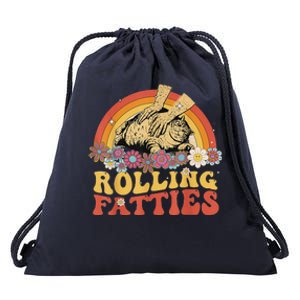 Fat Kitten Cat Rolling Fatties Cute Kitty Owner Drawstring Bag