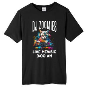 Funny Kitty Cat Lover Rainbow Funny DJ Music Zoomies Tall Fusion ChromaSoft Performance T-Shirt