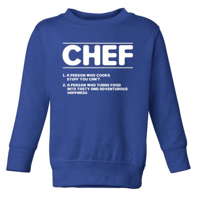 Funny Kitchen Chef Definition Gift Toddler Sweatshirt