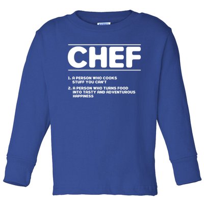 Funny Kitchen Chef Definition Gift Toddler Long Sleeve Shirt