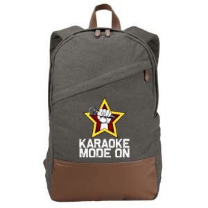 Funny Karaoke Design For Singer Sing Karaoke Lover Cotton Canvas Backpack