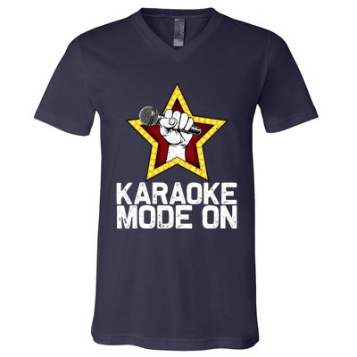 Funny Karaoke Design For Singer Sing Karaoke Lover V-Neck T-Shirt