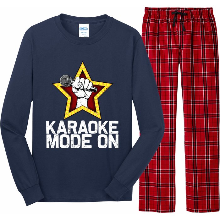 Funny Karaoke Design For Singer Sing Karaoke Lover Long Sleeve Pajama Set