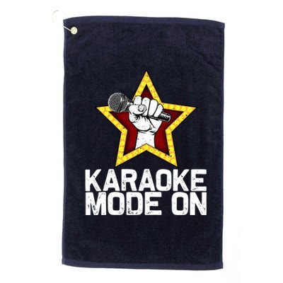 Funny Karaoke Design For Singer Sing Karaoke Lover Platinum Collection Golf Towel