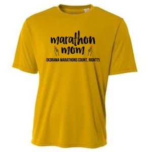 Funny Korean Drama Marathon Mom Gift For Kdrama Mama Fans Gift Cooling Performance Crew T-Shirt