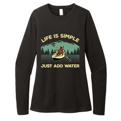 Funny Kayaking Design For Paddling Canoeing Lover Womens CVC Long Sleeve Shirt