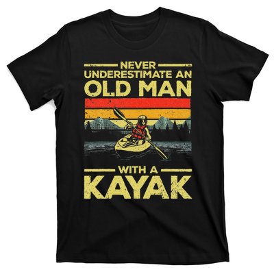 Funny Kayaking Design Grandpa Kayaker Kayak Lovers T-Shirt