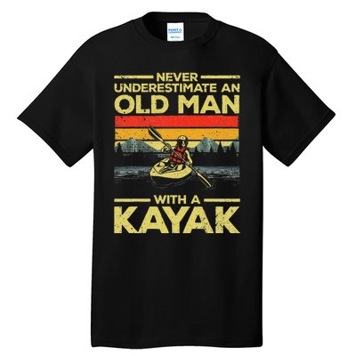 Funny Kayaking Design Grandpa Kayaker Kayak Lovers Tall T-Shirt