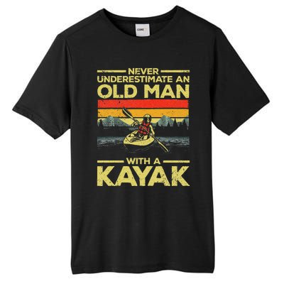 Funny Kayaking Design Grandpa Kayaker Kayak Lovers Tall Fusion ChromaSoft Performance T-Shirt