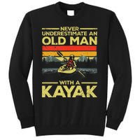 Funny Kayaking Design Grandpa Kayaker Kayak Lovers Tall Sweatshirt