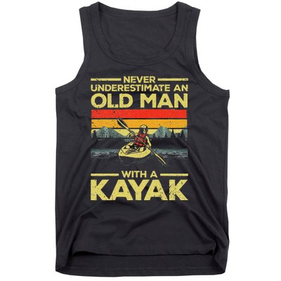 Funny Kayaking Design Grandpa Kayaker Kayak Lovers Tank Top