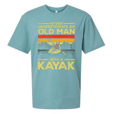 Funny Kayaking Design Grandpa Kayaker Kayak Lovers Sueded Cloud Jersey T-Shirt