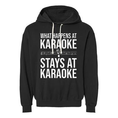 Funny Karaoke Designs For Wo Singers Music Lovers Garment-Dyed Fleece Hoodie