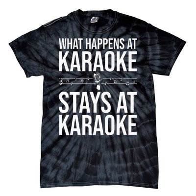 Funny Karaoke Designs For Wo Singers Music Lovers Tie-Dye T-Shirt