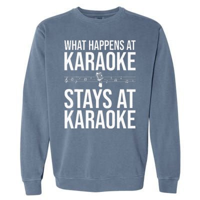 Funny Karaoke Designs For Wo Singers Music Lovers Garment-Dyed Sweatshirt