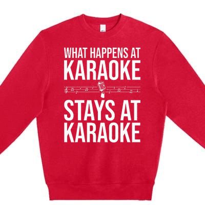 Funny Karaoke Designs For Wo Singers Music Lovers Premium Crewneck Sweatshirt