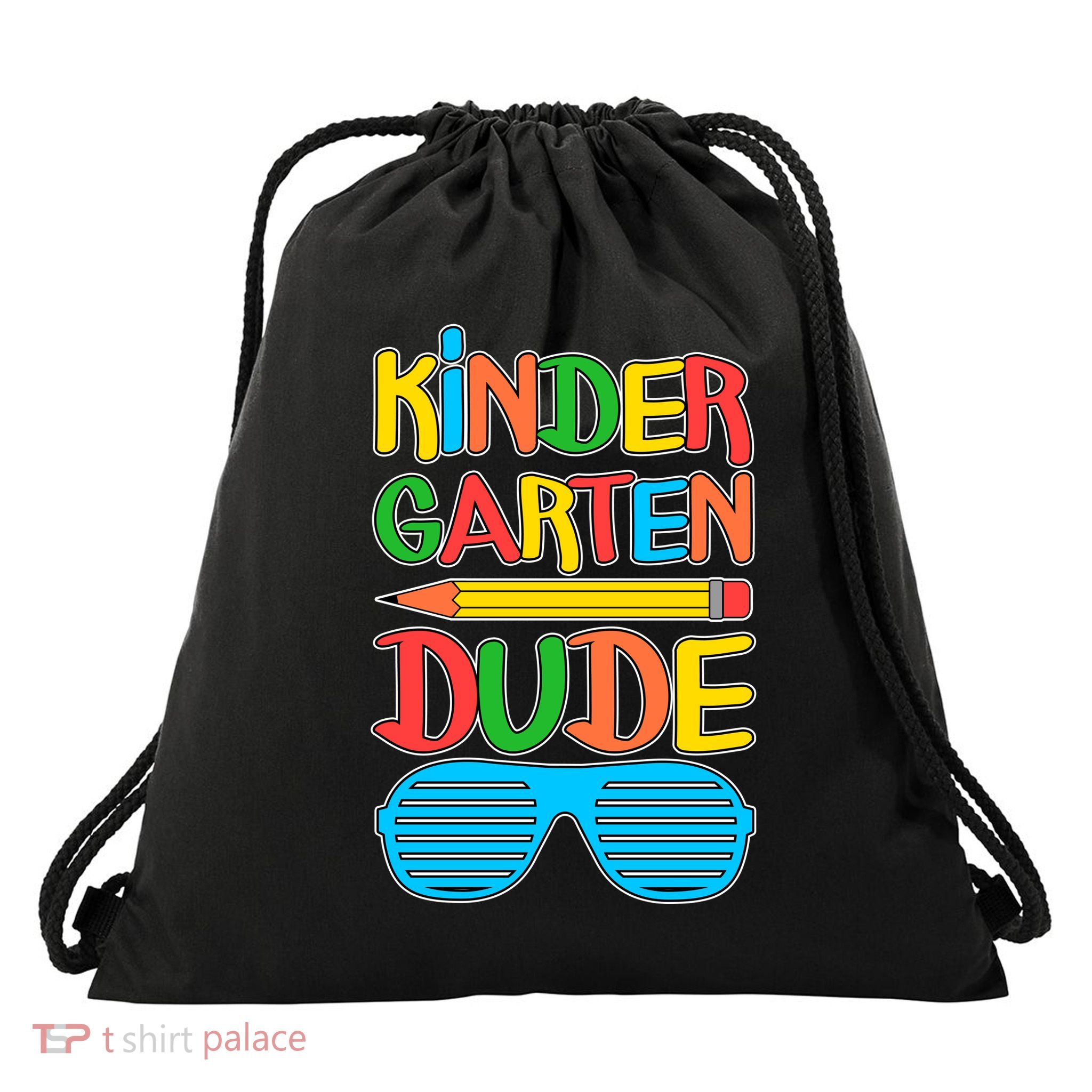 Funny Kindergarten Dude Drawstring Bag