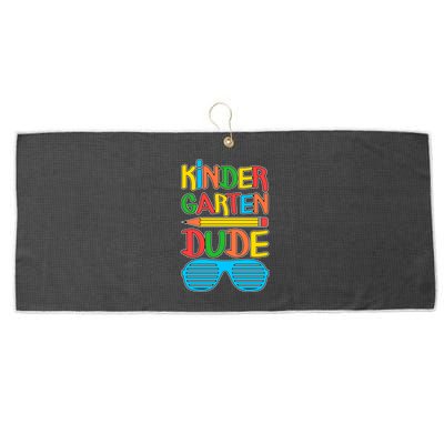 Funny Kindergarten Dude Large Microfiber Waffle Golf Towel